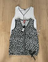 Street One 38 | Set 2 Blusen Tops weiß Khaki Leo ärmellos Hessen - Hainburg Vorschau