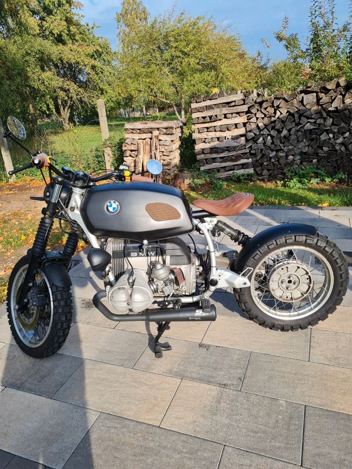 BMW R100 R 247E Motorrad, Walzwerk Umbau, Bobber, Scrambler in Südharz