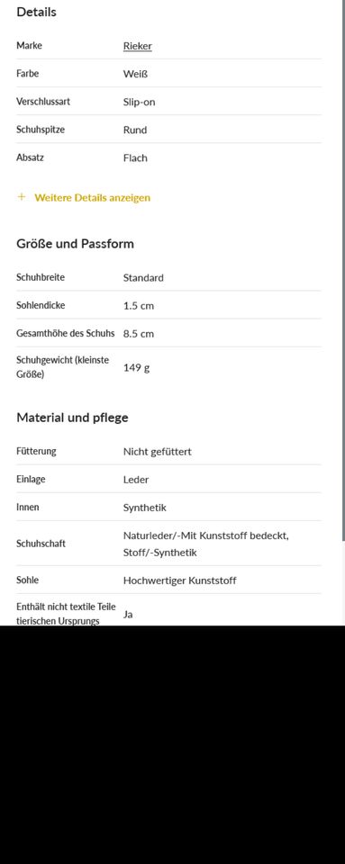 Mokassins von Rieker weiß Gr. 39 NEU/OVP in Neuhaus