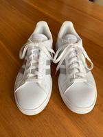 ❤️ Adidas Damen Grand Court Base weiß m. Silber Gr. 40 ❤️ Bonn - Beuel Vorschau