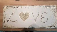 Leinwand 70 x 30 Gold love Liebe goldene Hochzeit Geschenk Brandenburg - Zossen Vorschau