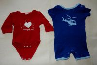 Babybody in rot - langärmlig - und blau - kurzärmlig, Gr. 56/68 Wuppertal - Langerfeld-Beyenburg Vorschau