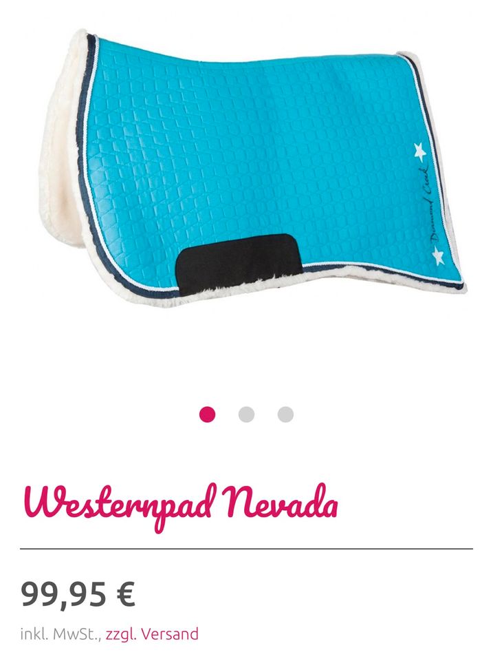 Westernpad Türkis Fell NEU Barock Neupreis 99,95€ in Stadtroda