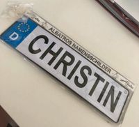 Christin Nummernschild Namensschild Metallschild Kennzeichen Auto Wiesbaden - Delkenheim Vorschau