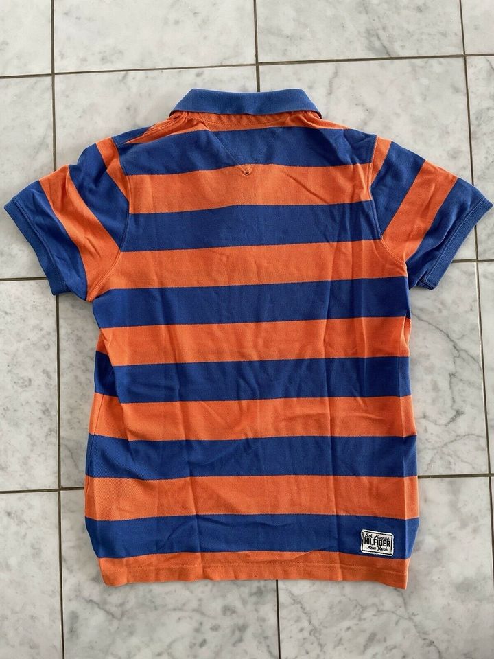 Tommy Hilfiger Poloshirt slim fit orange blau "M" top in Roßbach (Wied)