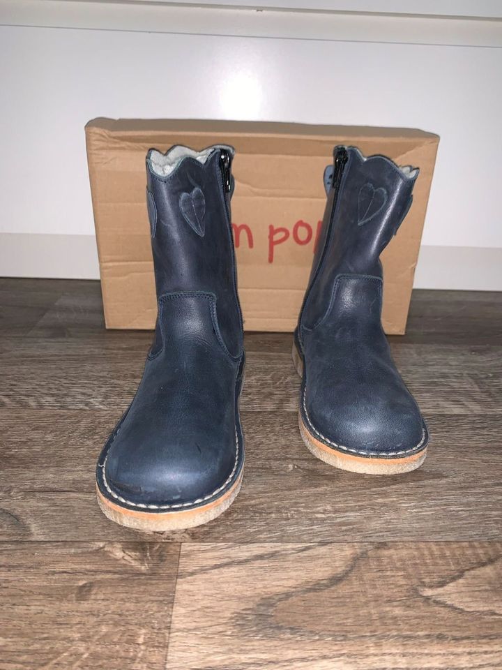 Neu Pom Pom Echte Leder Winterstiefel Gr.31 blau in Kaiserslautern