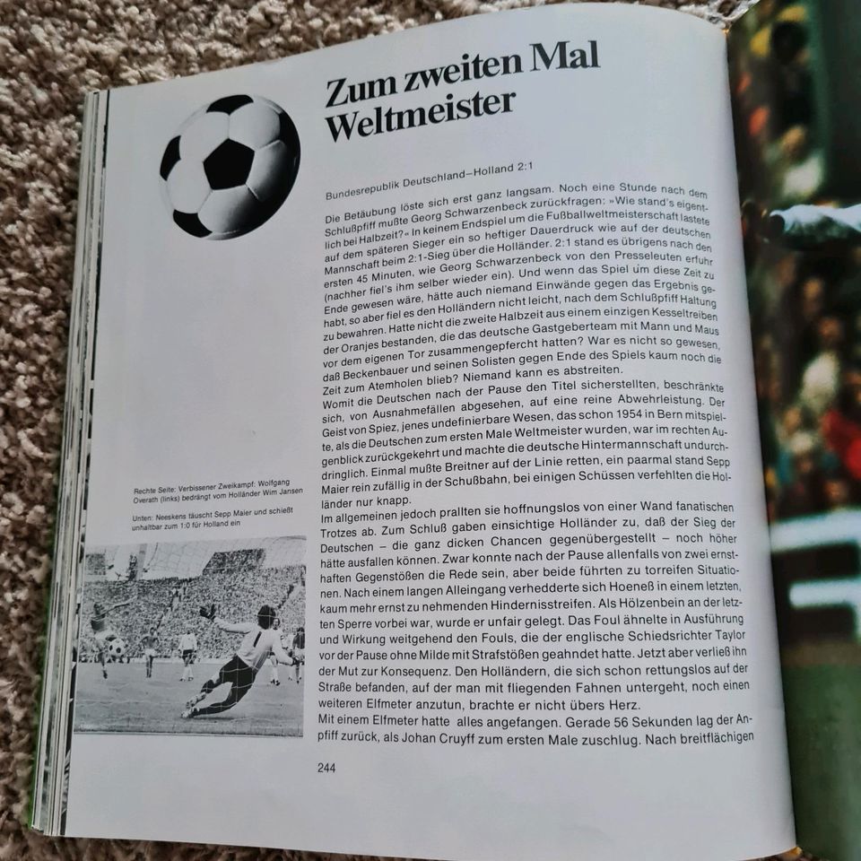 Buch Fussball WM 1974,top,Versand in Weimar (Lahn)