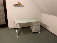 Schreibtisch weiß mit Glasplatte Nordrhein-Westfalen - Altenberge Vorschau
