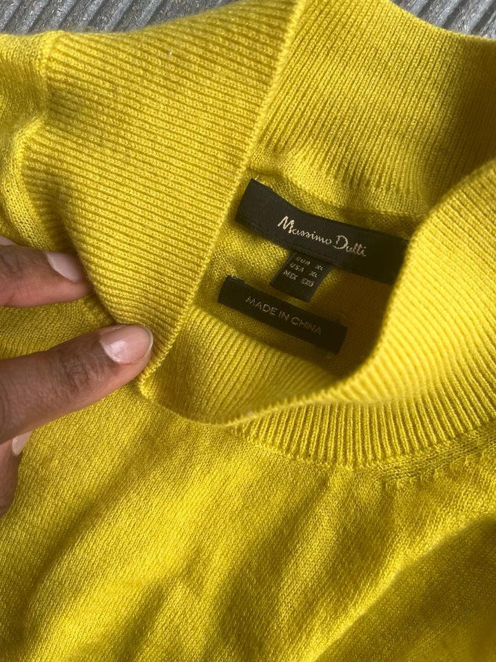 Massimo Dutti Langarm Shirt XL lemon in Kiefersfelden