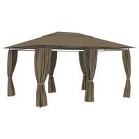 Gartenzelt mit Vorhängen Pavillon 4x3 m Taupe 180 g/m² Bayern - Bad Kissingen Vorschau