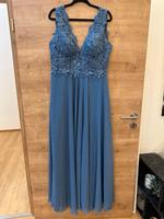 A-Linien Kleid V-Ausschnitt Bodenlang Chiffon Perlenstickerei Bayern - Viechtach Vorschau