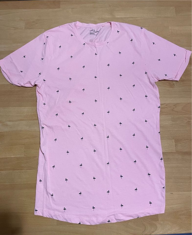 Rosa T-Shirt mit kleinen Flamingos Gr. L, NEU! in Stuttgart