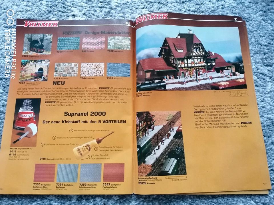 VOLLMER Modellbahn-Zubehör Katalog H0+N+Z 1986/87 in Aindling