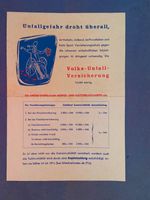 Vintage Allianz Werbung 60er Jahre Volks-Unfall-Versicherung Bayern - Redwitz a d Rodach Vorschau