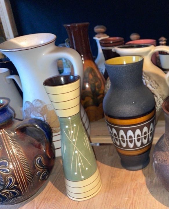 Steingut Vasen Stein antik Deko Blumenvase in Rietberg