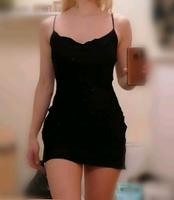 Kleid Schwarz Minikleid Slipdress Satin S Bershka Brandenburg - Eberswalde Vorschau