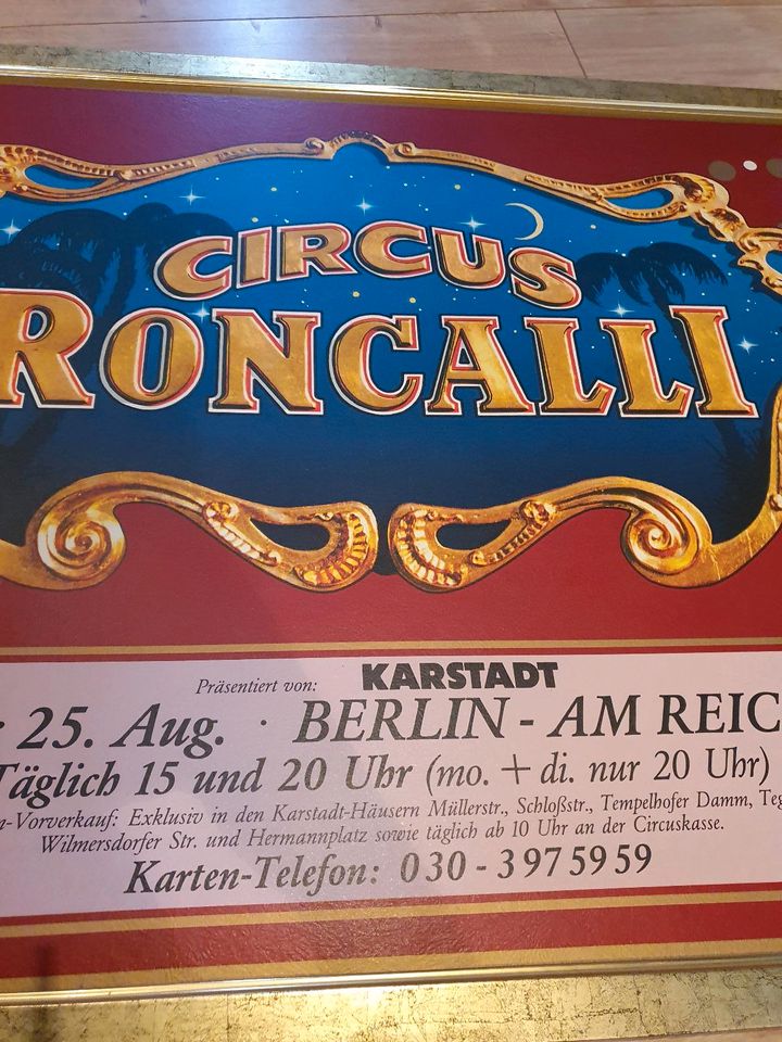 Gerahmtes Cirkus Roncalli Plakat Vintage Rarität top in Berlin