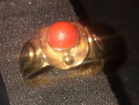 Vintage Ring mit rotem Carbochon in 333er-Gelbgold Nordrhein-Westfalen - Neuss Vorschau