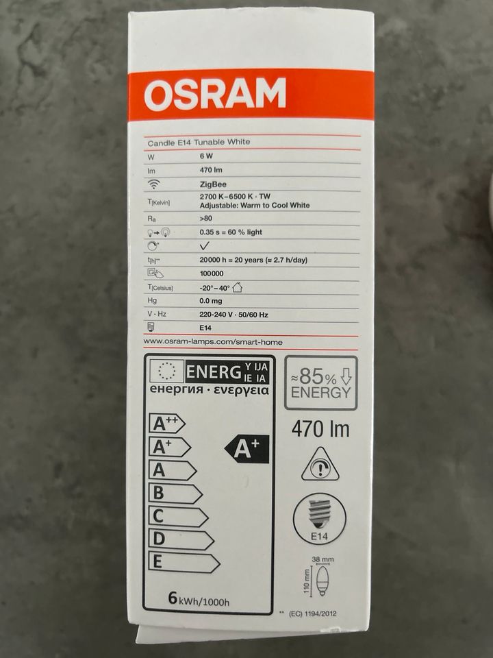 NEU OSRAM SMART+ Leuchtmittel Glühbirne Lampe Candle E14 Wifi in Dortmund