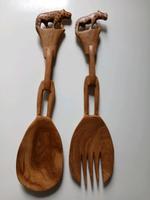 African handcarved wooden salad serving set /Mukwa/Teak/ L 30 cm Berlin - Steglitz Vorschau