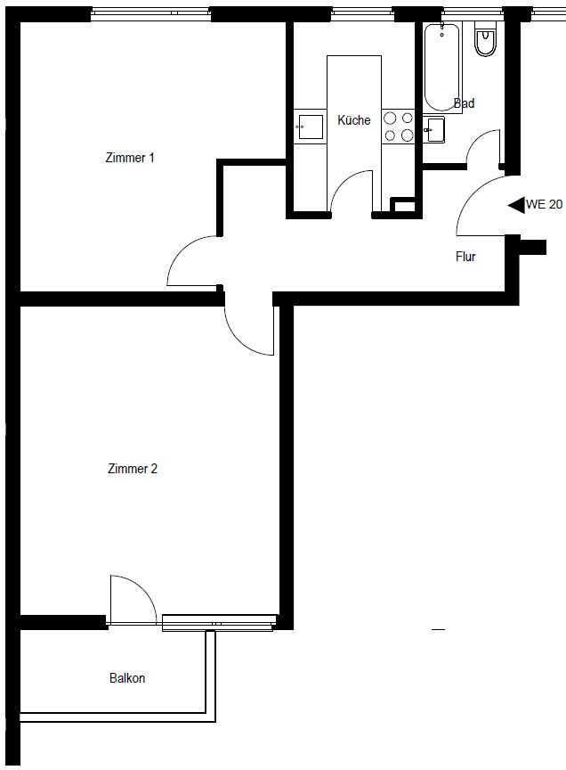 Freie Wohnung in Berlin-Reinickendorf für Selbstnutzer: 2 Zi., 63 qm, 2. OG, Balkon in Berlin