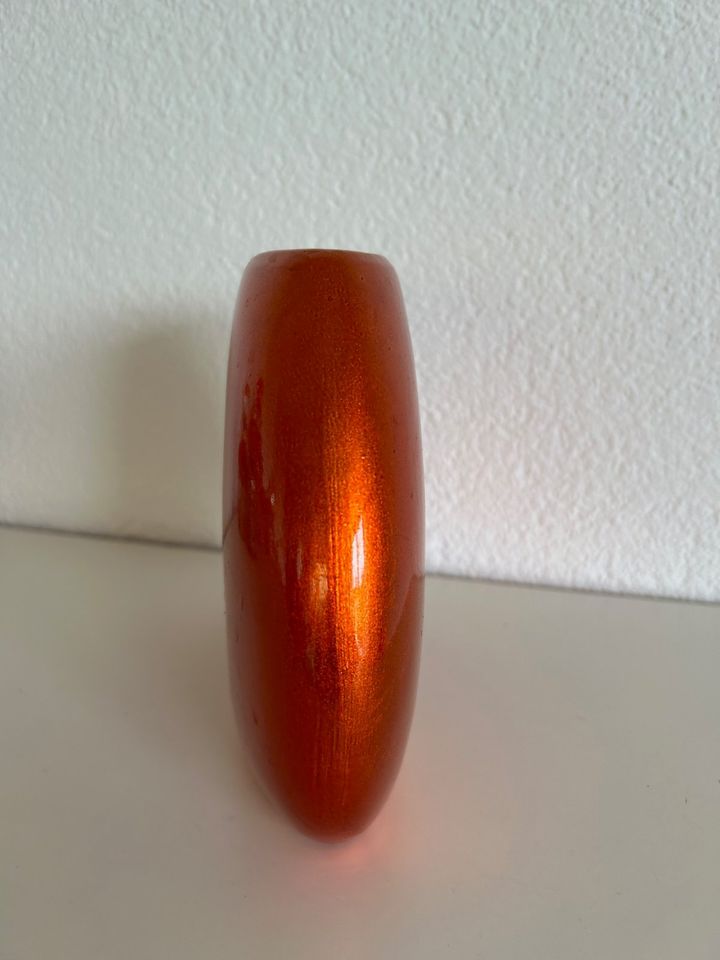 Formschöne Vase in schillerndem Orange NP € 39,95 in Horb am Neckar