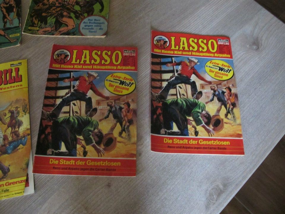 Tarzan - Lasso - Bufallo Bill -  Alte Comic Hefte in Losheim am See