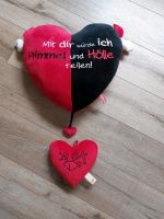2 kuschelherz kissen rot schwarz weiß Nordrhein-Westfalen - Lage Vorschau