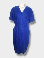 Vintage Sommerkleid Gr. 40 aus 100% Leinen Blau mit Gürtel retro Rheinland-Pfalz - Mainz Vorschau