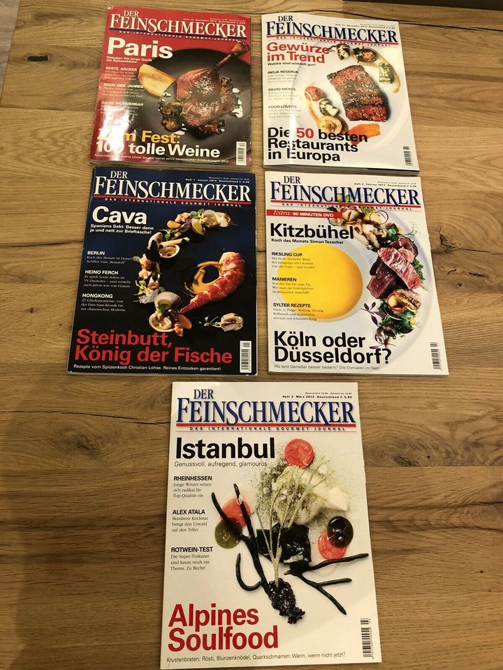 5x Der Feinschmecker Zeitschriften 2012/2013 in Düsseldorf