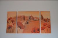 *3 teiliges Leinwand Bild Blumen* *Mohn / Landschaft* *orange* Hessen - Hosenfeld Vorschau