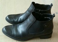 Halbschuhe Stiefeletten flach Tamaris Gr. 39 Leder schwarz Bayern - Biessenhofen Vorschau