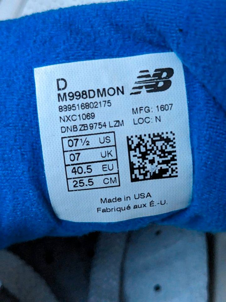 New Balance M998DMON 'Explore by Air' - Made in the USA Gr. 40,5 in Karlsdorf-Neuthard