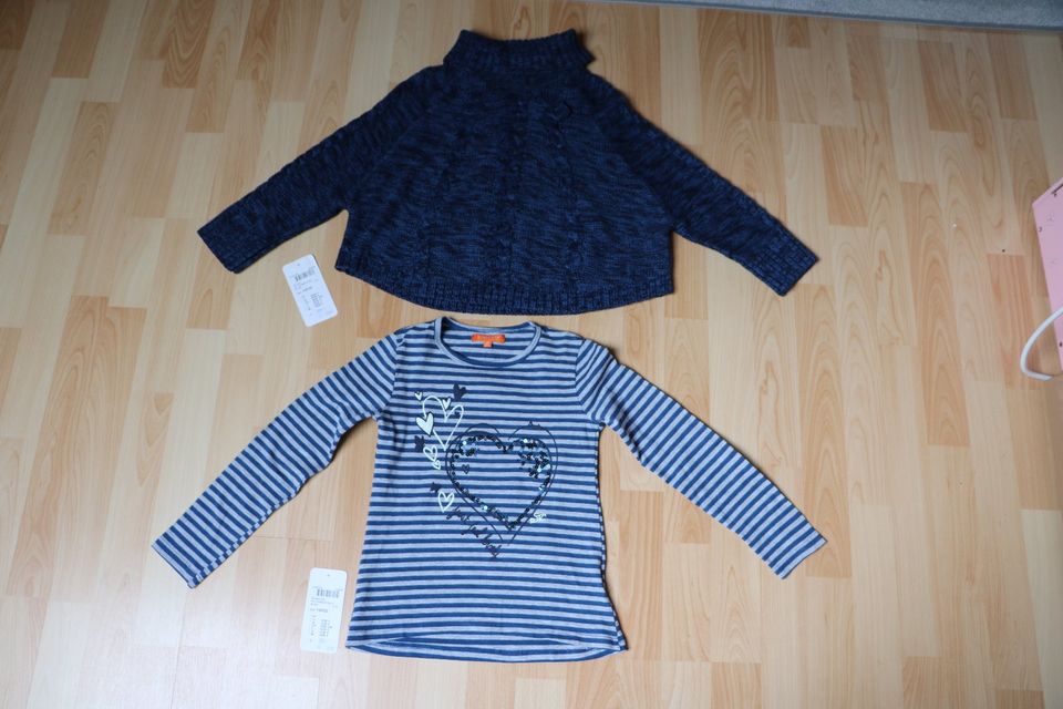 Kombi Pullover Langarmshirt + Etikett Staccato 116 122 Jeansblau in Castrop-Rauxel