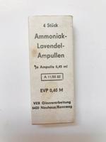 Ammoniak Lavendel-Ampullen DDR VEB Glasverarbeitung Sachsen - Bad Dueben Vorschau