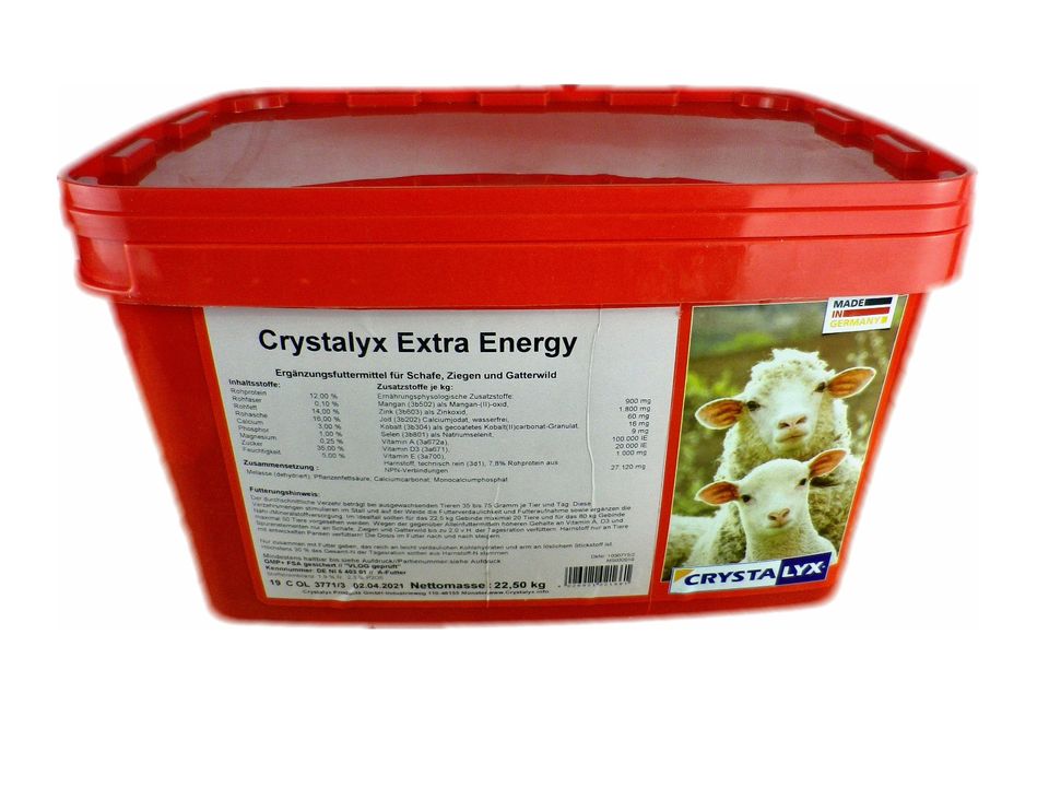 Crystalyx Extra Energy Ergänzer Schafe Ziegen + Wild 22,5kg in Döbern
