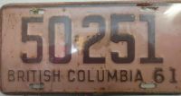 PKW Auto Kennzeichen Nummernschild Kanada British Columbia 1961 Berlin - Pankow Vorschau