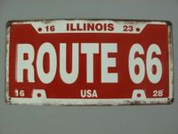 Kennzeichen USA Wandschild Route 66 Illinois 30x15cm Krummhörn - Greetsiel Vorschau
