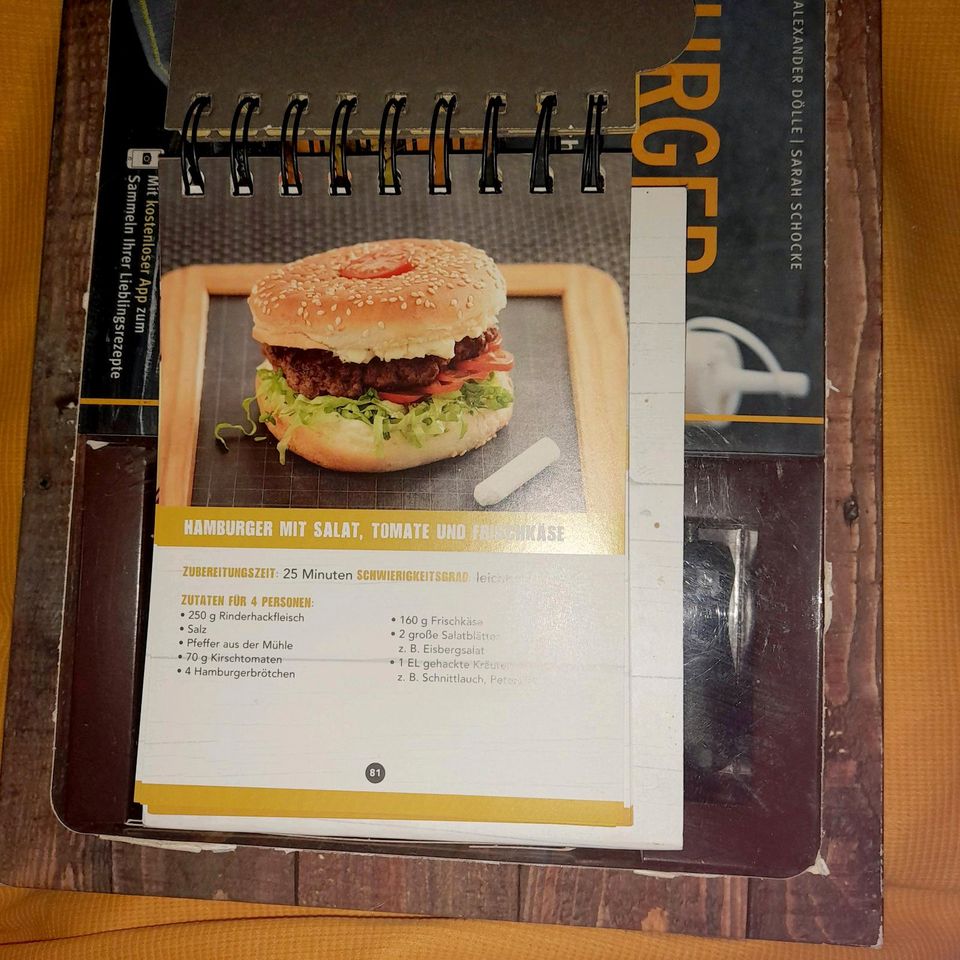 Burger Set mit  Pad, Buch, App + Extra Rezeptkalender in Markt Schwaben