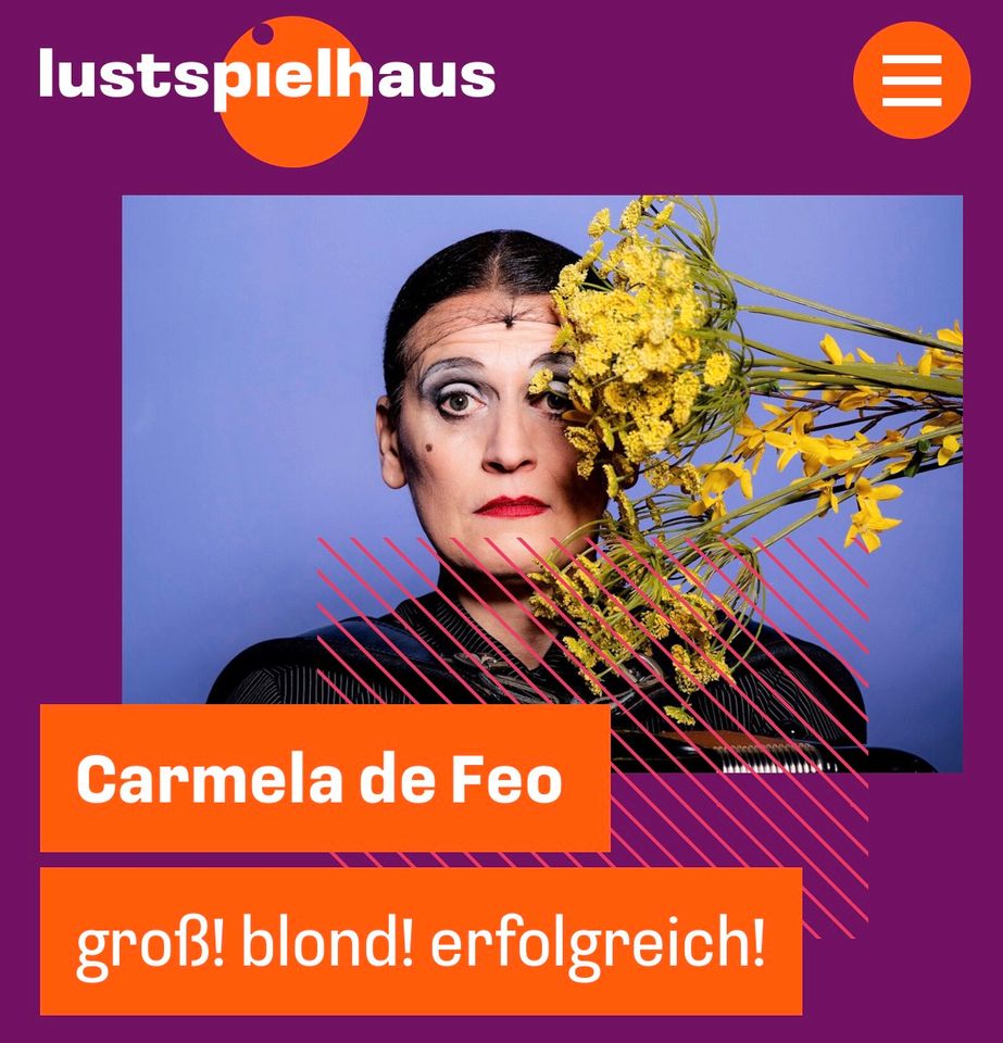 2 Tickets Carmela de Feo - La Signora in München am 10. Mai 2024 in München