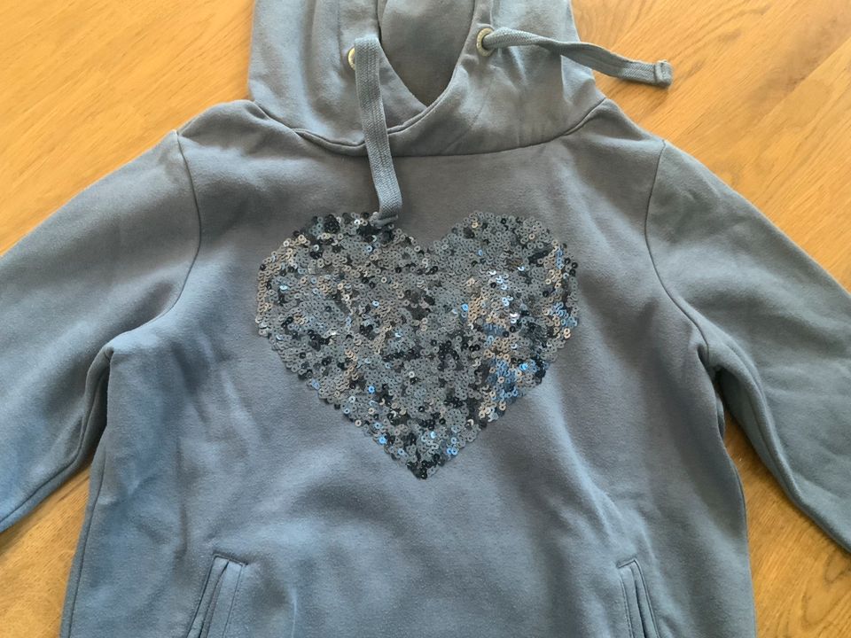 Mädchen Hoody Kapuzen Sweatshirt m. Pailletten, Gr. M/170 in Puchheim