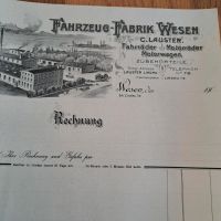 1905 Rechnung Fahrzeug Fabrik Wesen Fahrrad Motorrad Motorwagen Bayern - Lindau Vorschau