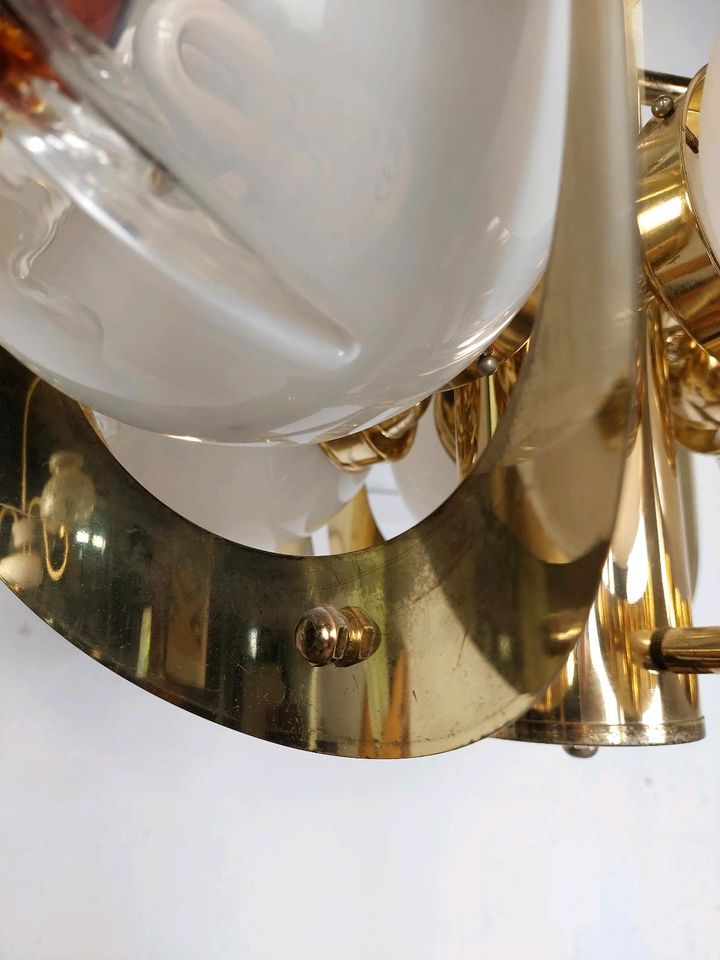 Vintage Kronleuchter Muranoglas Deckenlampe 60er 70er Space Age in Berlin
