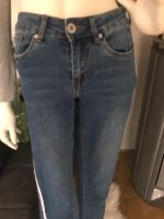 Jeans Hose blau strech mit weißen Streifen seitlich Gr.XXS/XS Bayern - Fuchstal Vorschau