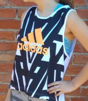 NEU ADIDAS Crop Tank Top Wardrobe weiß schwarz GR 164 170 XS Thüringen - Schleusingen Vorschau