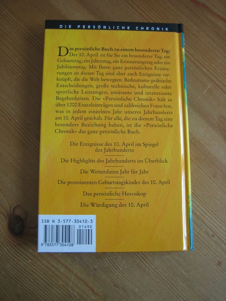 "Das Buch vom 10.April" Die persönliche Chronik in Neu-Anspach