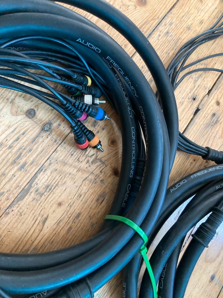 2x 5m audio frequency contr. cable /8 Kanal / 1/4 Mono - Cinch in Berlin