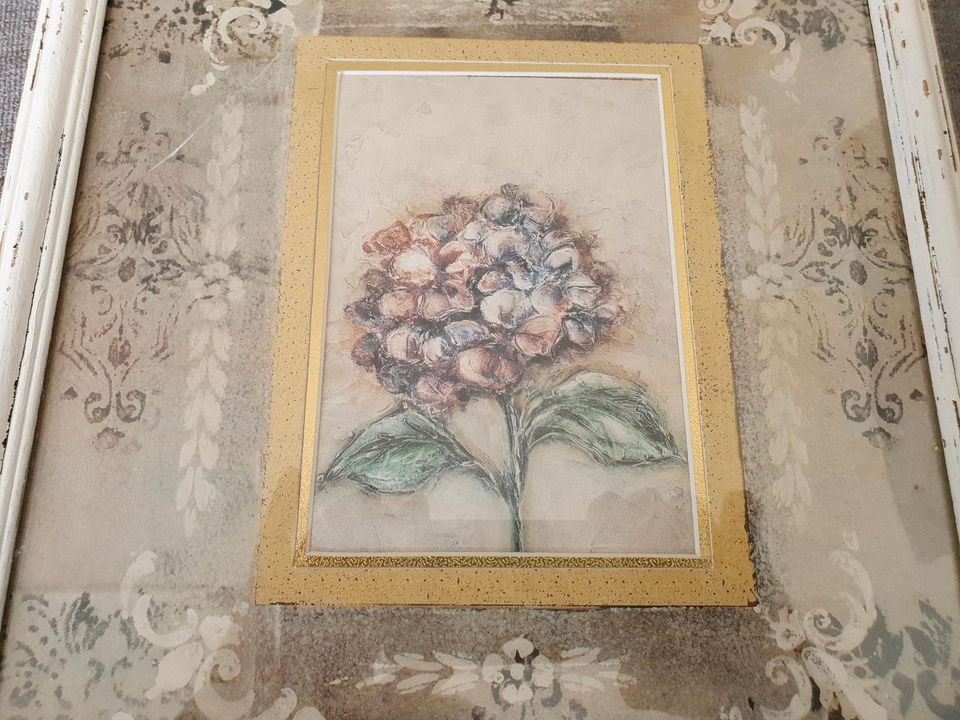 Bild Hortensie Blume 27,5cm beige braun Gold lila grün in Unterschleißheim
