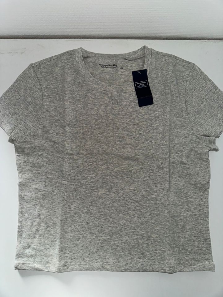 Abercrombie & Fitch Damen Crop T-Shirt Gr. L Grau Neu in Berlin