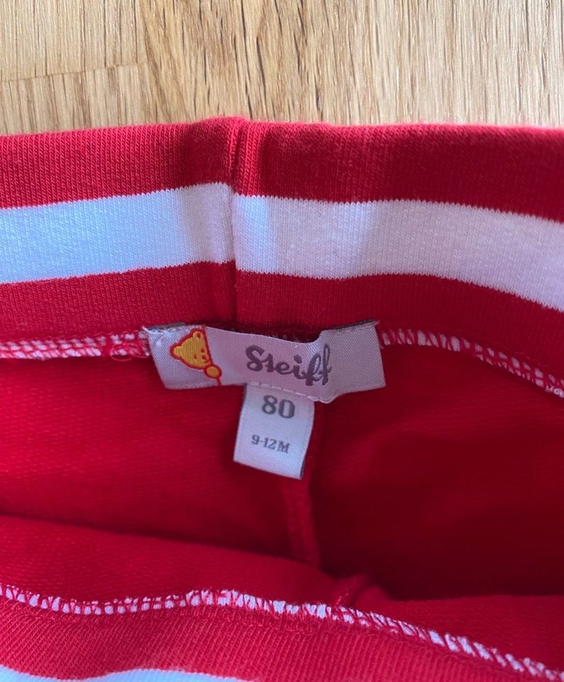 Leggings - rot/grau - Steiff - Gr.80 in Wentorf